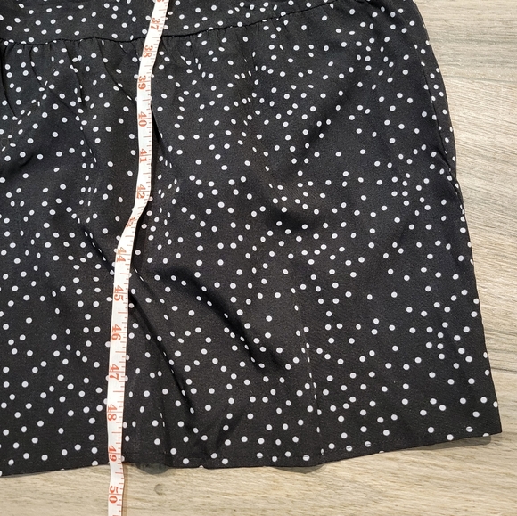 Pretty Garden Polka Dot Ruffle Puff Sleeve Tiered High Waist Midi Dress Large - Picture 8 of 10